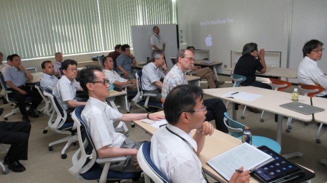 Attending academics (left)