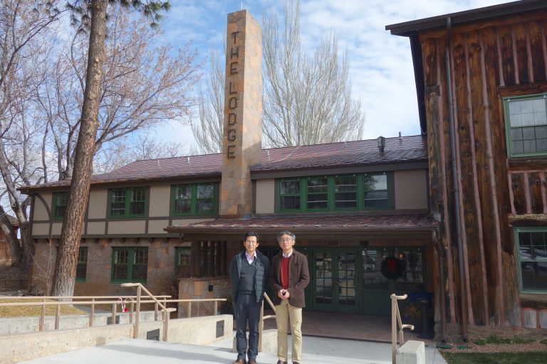 From the left, Dr. Tatsuya Katabuchi and Dr. Toshihiko Kawano, Los Alamos nuclear Laboratory