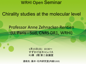 WRHI Open Seminar, held on 15 January