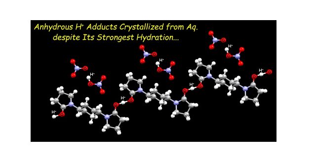 Unexpected Isolation of Anhydrous Proton Adducts from Aqueous System by Hydrogen-Bond Manipulation