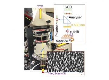 New strongly birefringent metamaterial – tilted black Si. New imaging microscopy: reflection polariscopy