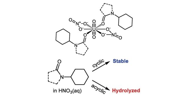 Significance of pyrrolidone ring in the precipitation-based reprocessing for spent nuclear fuels