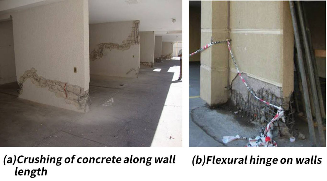 Figure 1 : Damages of structural walls by the 2010 Chile earthquake (Bonelli et al.)