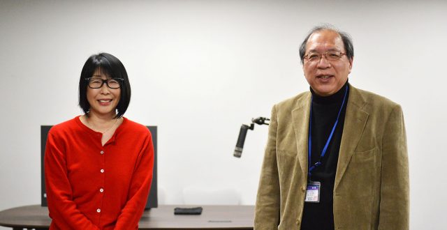 左から野原ラボリーダー、中井学院長